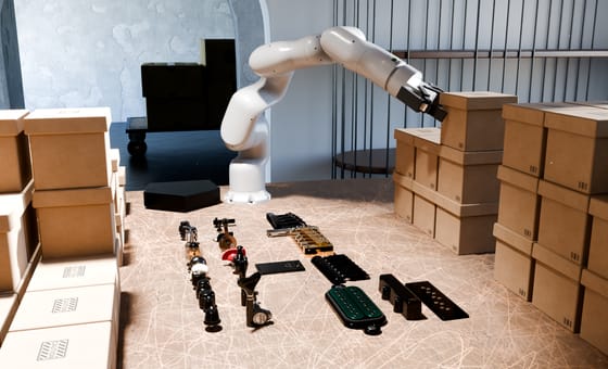 Laiss Labs NC1 Edge Box connected to a robotic arm for embodied Neural Cognitive AI